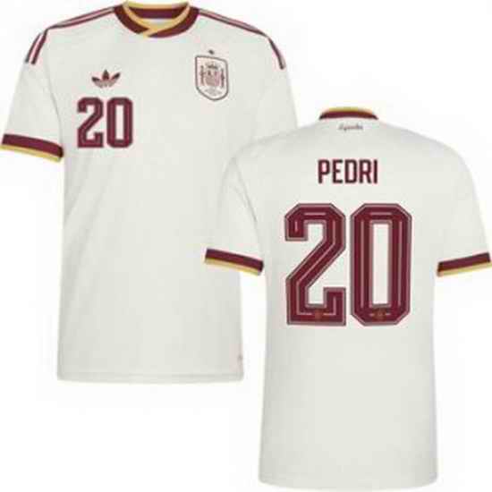 Women 20 Spain Pedri World Cup 2026 Away Replica Jersey   2